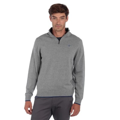 блуза,мъжки,пуловери,the,time,of,bocha,qi1jcrema,half,zip,sweater,grey,(medium,grey)