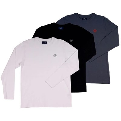 тениска,мъжки,тениски,дамски,тениски,the,time,of,bocha,qi1pk.cm,4,long,sleeve,t,shirt,3,units,multicolor,(white,black,mineral)