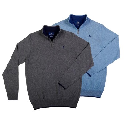 блуза,мъжки,пуловери,the,time,of,bocha,qi1pk.je,14,half,zip,sweater,2,units,blue,grey,(grey,light,blue)