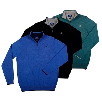 блуза,мъжки,пуловери,the,time,of,bocha,qi1pk.je,22,half,zip,sweater,3,units,multicolor,(denim,black,green)