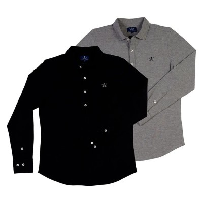 мъжки,блузи,с,яка,the,time,of,bocha,qi1pk.pl,6,long,sleeve,polo,2,units,black,grey,(black,grey)