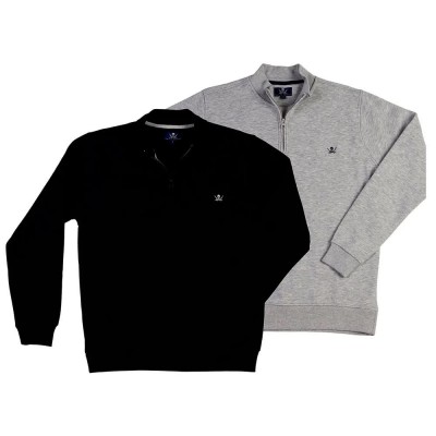 блуза,мъжки,пуловери,the,time,of,bocha,qi1pk.sud,6,half,zip,sweatshirt,2,units,black,grey,(black,grey)