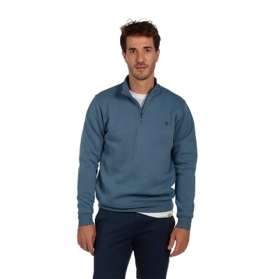 блуза,мъжки,пуловери,the,time,of,bocha,qi1s02,half,zip,sweatshirt,blue,(blue)