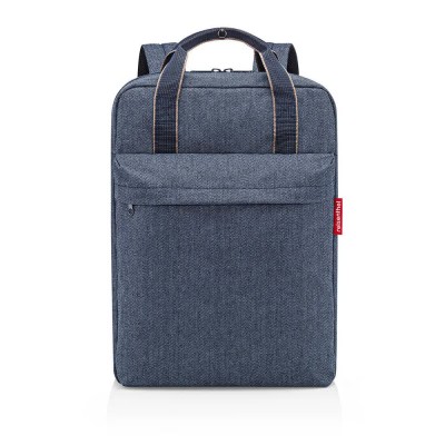 други,аксесоари,reisenthel,allday,m,backpack,grey,(herringbone,dark,blue)
