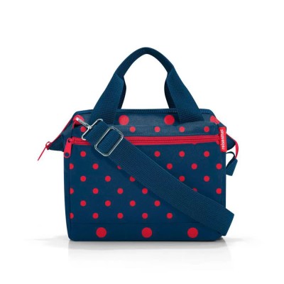 чанта,всички,чанти,reisenthel,allrounder,cross,handbag,blue,(mixed,dots,red)