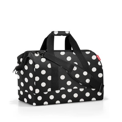 други,аксесоари,reisenthel,allrounder,l,bag,black,(dots,white)