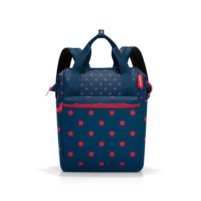 други,аксесоари,reisenthel,allrounder,r,backpack,blue,(mixed,dots,red)