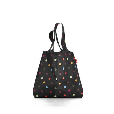 пазарска,чанта,всички,чанти,reisenthel,mini,maxi,15l,shopper,bag,black,grey,(dots)
