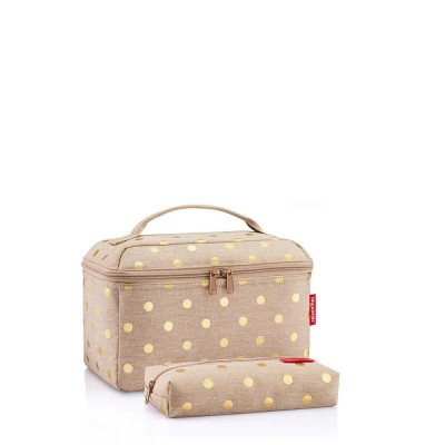 чанта,тоалетни,принадлежности,reisenthel,set,num,1,cosmetic,bag,beige,(metallic,dots,coffee)