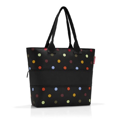 пазарска,чанта,всички,чанти,reisenthel,shopper,e1,12,18l,shopper,bag,black,(dots)