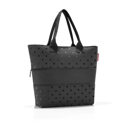 пазарска,чанта,всички,чанти,reisenthel,shopper,e1,12,18l,shopper,bag,black,(glossy,dots,black)