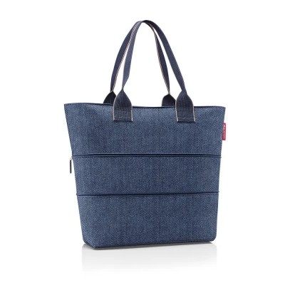 пазарска,чанта,всички,чанти,reisenthel,shopper,e1,12,18l,shopper,bag,blue,(herringbone,dark,blue)