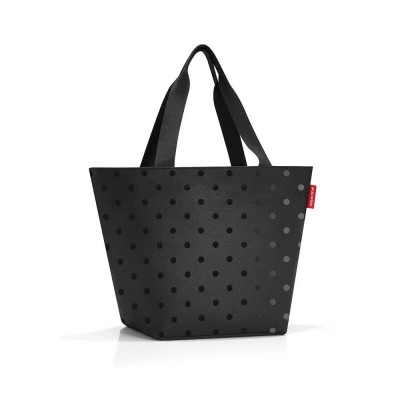 пазарска,чанта,всички,чанти,reisenthel,shopper,m,15l,shopper,bag,black,(glossy,dots,black)
