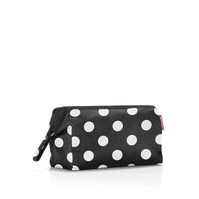 несесер,тоалетни,принадлежности,reisenthel,travelcosmetic,wash,bag,black,(dots,white)