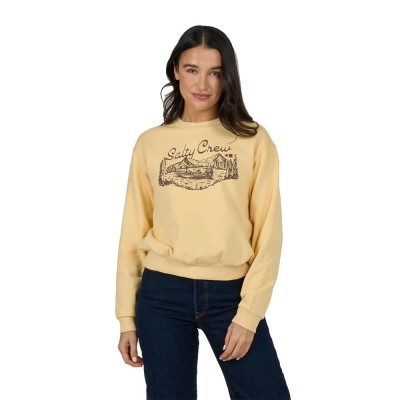блуза,дамски,блузи,salty,crew,camp,sweatshirt,yellow,(butter,cream)