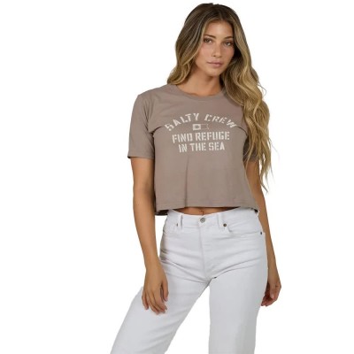 тениска,мъжки,тениски,дамски,тениски,salty,crew,even,keel,crop,short,sleeve,t,shirt,brown,(taupe)