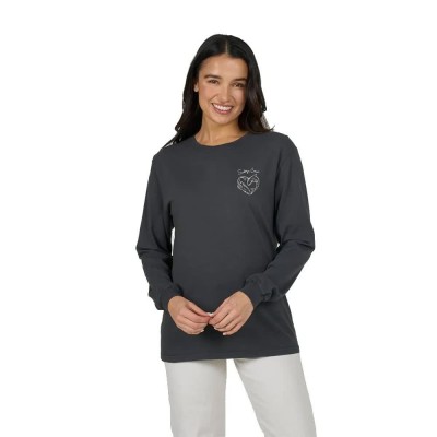 тениска,дамски,тениски,salty,crew,heart,shark,b.f,long,sleeve,t,shirt,black,(charcoal)
