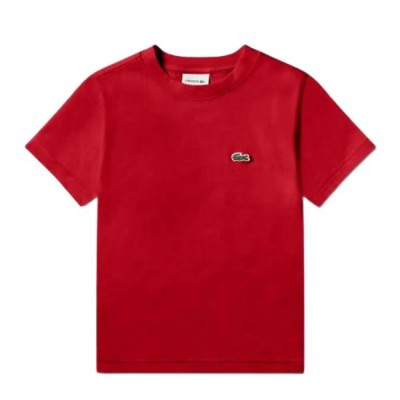 детска,тениска,мъжки,тениски,дамски,тениски,lacoste,kids,847025,short,sleeve,t,shirt,red,(red)