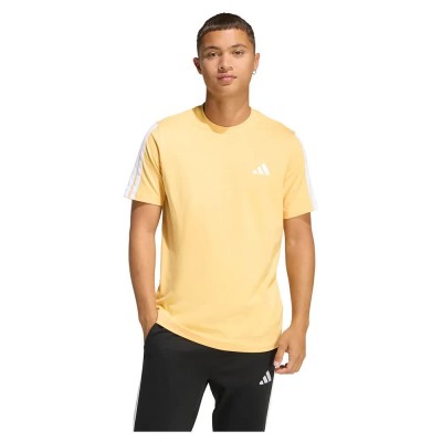 тениска,мъжки,тениски,дамски,тениски,adidas,3,stripes,short,sleeve,t,shirt,yellow,(semi,ice,tangerine,white)