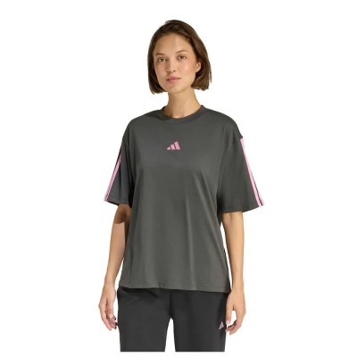 тениска,мъжки,тениски,дамски,тениски,adidas,essentials,3,stripes,boyfriend,short,sleeve,t,shirt,grey,(grey,six,st,tropic,bloom)