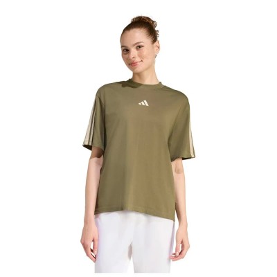 тениска,мъжки,тениски,дамски,тениски,adidas,essentials,3,stripes,boyfriend,short,sleeve,t,shirt,green,(olive,strata,wonder,cargo)