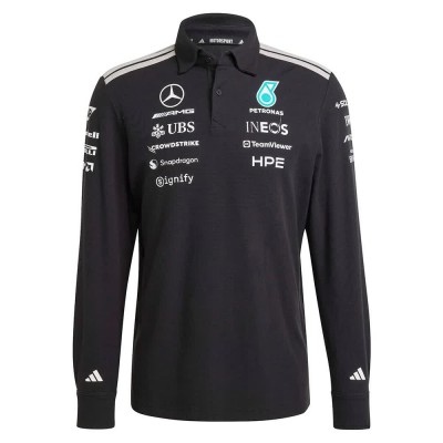 дамски,блузи,с,яка,мъжки,блузи,с,яка,adidas,mercedes,amg,petronas,f1,team,engineers,long,sleeve,polo,black,(black)