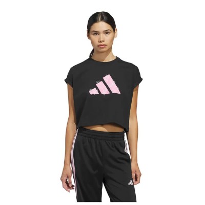 тениска,мъжки,тениски,дамски,тениски,adidas,western,florals,big,logo,graphic,short,sleeve,t,shirt,black,(black)