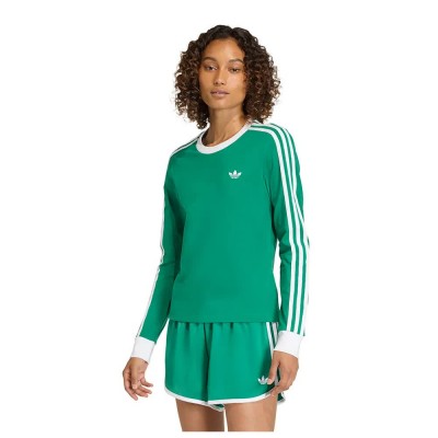 тениска,мъжки,тениски,дамски,тениски,adidas,originals,3,stripes,slim,long,sleeve,t,shirt,green,(bold,green,white)