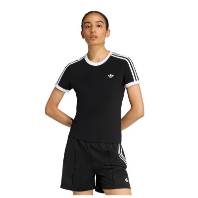 тениска,мъжки,тениски,дамски,тениски,adidas,originals,3,stripes,slim,short,sleeve,t,shirt,black,(black,white)