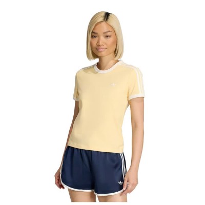 тениска,мъжки,тениски,дамски,тениски,adidas,originals,3,stripes,slim,short,sleeve,t,shirt,beige,yellow,(orange,tint,off,white)