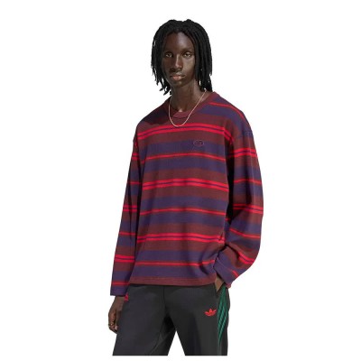 тениска,мъжки,тениски,дамски,тениски,adidas,originals,90s,alternative,sport,stripe,waffle,long,sleeve,t,shirt,purple,(aurora,ruby)