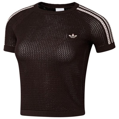 тениска,мъжки,тениски,дамски,тениски,adidas,originals,knitted,crochet,cali,short,sleeve,t,shirt,black,(aurora,coffee)