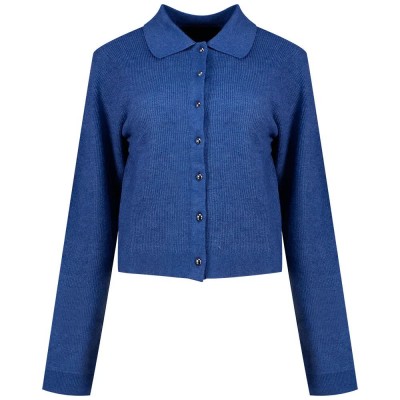 жилетка,дамски,пуловери,дамски,плетени,дрехи,vero,moda,exciting,cardigan,blue,(dark,denim,detail,melange,w,gun,metal,buttons)