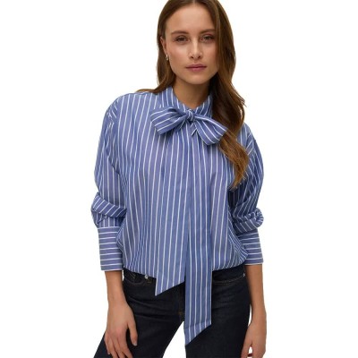 риза,с,дълъг,ръкав,дамски,ризи,vero,moda,islunn,long,sleeve,shirt,purple,(dark,denim,stripes,snow,white)
