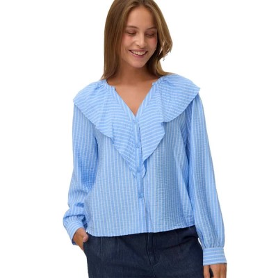 риза,с,дълъг,ръкав,дамски,ризи,мъжки,ризи,vero,moda,kaja,long,sleeve,shirt,blue,(vista,blue,stripes,sandra)