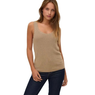 тениска,мъжки,тениски,дамски,тениски,vero,moda,lexie,shine,sleeveless,t,shirt,brown,(silver,mink,detail,w,dtm,lurex)