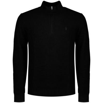 блуза,мъжки,пуловери,дамски,пуловери,polo,ralph,lauren,785a10174,half,zip,sweater,black,(polo,black)