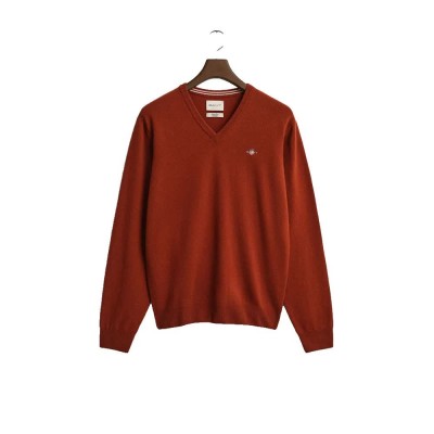 блуза,мъжки,пуловери,gant,87212,v,neck,sweater,red,(tile)