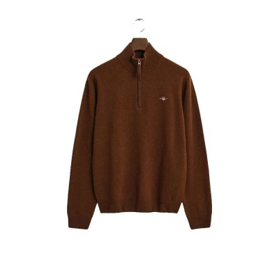 блуза,мъжки,пуловери,gant,87213,half,zip,sweater,brown,(brown)