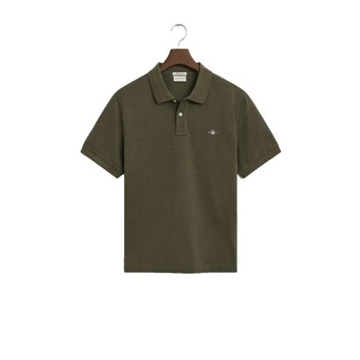мъжки,блузи,с,яка,gant,pique,regular,fit,short,sleeve,polo,green,(khaki,green,melange)