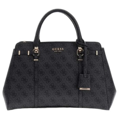 чанта,всички,чанти,guess,leona,logo,satchel,bag,black,(coal,logo)