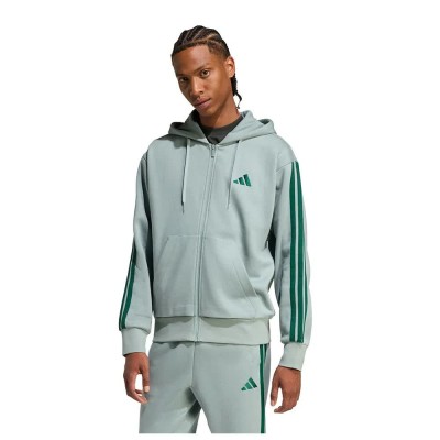 поларена,блуза,мъжки,пуловери,adidas,essentials,3,stripes,fleece,full,zip,sweatshirt,green,(wonder,sage,collegiate,green)