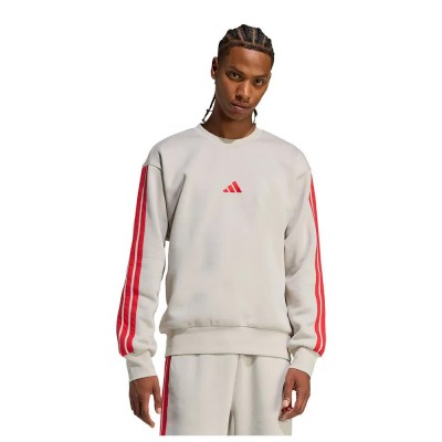 поларена,блуза,мъжки,пуловери,adidas,essentials,3,stripes,fleece,sweatshirt,beige,(wonder,alumina,pure,ruby)