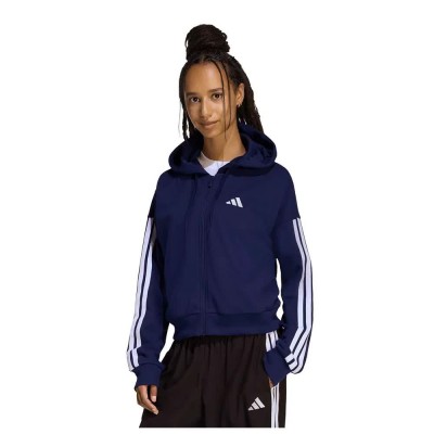 блуза,дамски,блузи,adidas,essentials,3,stripes,french,terry,full,zip,sweatshirt,blue,(dark,blue,white)