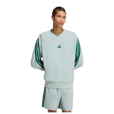 блуза,мъжки,пуловери,adidas,essentials,3,stripes,french,terry,sweatshirt,grey,(wonder,sage,collegiate,green)