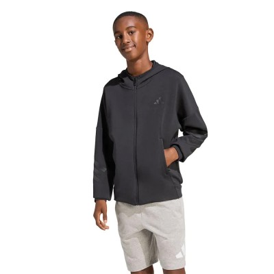 блуза,детски,блузи,adidas,future,icons,3,stripes,full,zip,sweatshirt,grey,(black,black)