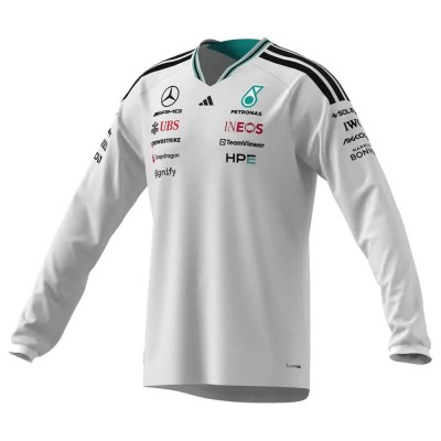 тениска,мъжки,тениски,дамски,тениски,adidas,mercedes,amg,petronas,f1,team,driver,authentic,long,sleeve,t,shirt,white,(white)