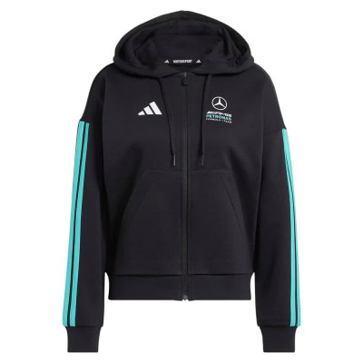 блуза,дамски,блузи,adidas,mercedes,amg,petronas,f1,team,dna,full,zip,sweatshirt,black,(black,semi,mint,rush)