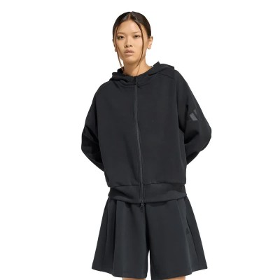 блуза,дамски,блузи,adidas,soft,lux,full,zip,sweatshirt,black,(black)