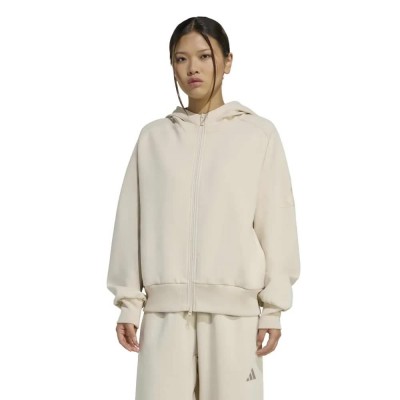 блуза,дамски,блузи,adidas,soft,lux,full,zip,sweatshirt,beige,(crystal,linen)